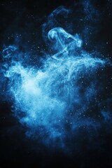 Wall Mural - Abstract blue grunge background texture featuring dark, cold tones, ideal for photography backdrops and creative projects.