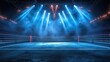 © Imran  - A wrestling arena, brightly lit by vibrant spotlights, stands ready for action, the empty ring poised for the excitement and drama of the upcoming bouts