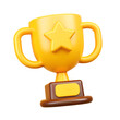 © Leo Nasi - Trophy cup winner success champion icon sign or symbol 3d illustration