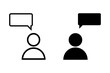 © Kang panjai - people talking icon set, bubble, speak, business group, vector illustration on white background