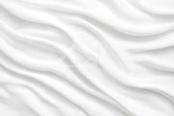 Wall Mural - Soft White Textured Fabric with Gentle Waves and Fluid Motion