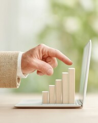 Aufkleber - Augmented Finance Insights Professional Data Visualization with Interactive Growth Analytics - Empowering Strategic Decision-Making in Digital Transformation Era
