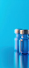 Poster - Sleek Biohacking Wellness Precision-Engineered Metabolic Performance Vial in Futuristic Blue Minimalist Design for Next-Gen Health Optimization