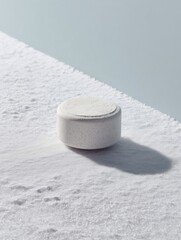 Aufkleber - Minimalist Hockey Essential Textured Ice Sport Artifact in Monochromatic Stillness - Dynamic Performance Meets Contemporary Design Innovation