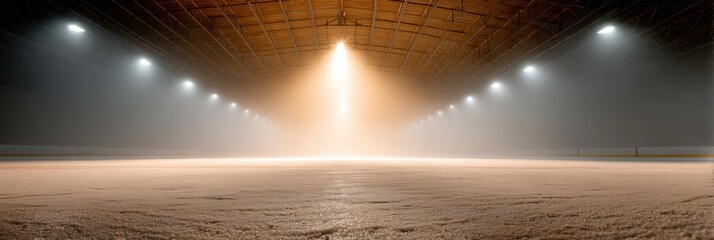 Aufkleber - Cinematic Sports Arena Immersive Hockey Performance Stage with Atmospheric Lighting - Next-Gen Event Visualization for Championship Dynamics