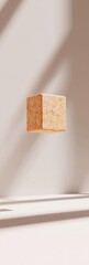 Aufkleber - Minimalist Geometric Cube Soft Textural Grain Abstract Design for Digital Branding, Tech Innovation and Creative Visual Communication