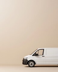 Aufkleber - Minimalist Electric Fleet Innovation White Cargo Van Reimagining Urban Logistics with Clean Energy Sustainability and Modern Business Mobility Solutions