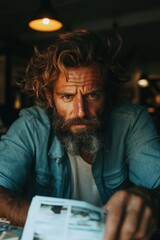 Aufkleber - Moody Millennial Workspace Intense Creative Entrepreneurship in Atmospheric Low-Light Indie Office with Raw Emotional Authenticity and Digital Nomad Aesthetic