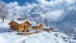© atul _art - Snowy Mountain Village: A Winter Wonderland in the Himalayas