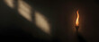 © jam - Single Torch Flame Against Dark Wall