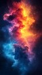 © Micro - Vibrant Cosmic Phone Wallpaper – Swirling Clouds of Orange, Pink & Blue with Twinkling Stars | HD Mobile Background