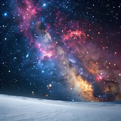winter night landscape