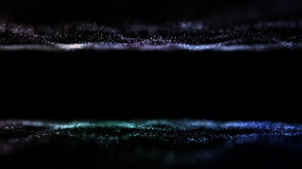 Wall Mural - abstract looping colourful dotted waves slow motion copy space background.