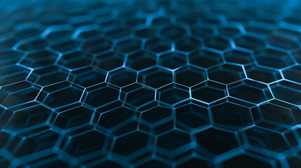 Wall Mural - abstract hexagon formation: an abstract composition showcasing a network of interconnected hexagons,