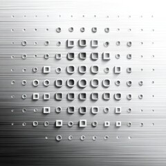 Leinwandbilder - Abstract Monochrome Gradient of Horizontal Lines with Floating Shapes: Modern Minimalist Design 