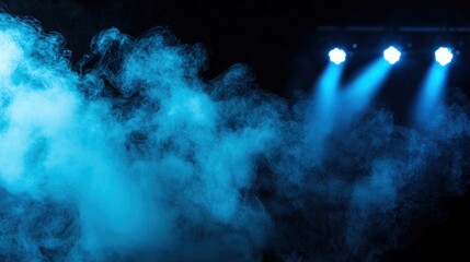 Canvas Print - Blue Smoke Stage Lights