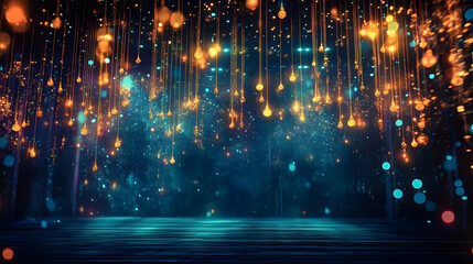Wall Mural - the illustration for a bash event party background features soiree, gala, fiesta, fete, and function