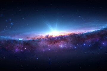 Wall Mural - stunning cosmic galaxy with vibrant nebula and sparkling stars in deep space exploration and celesti