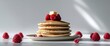 © DEER FLUFFY - Delicious Raspberry Pancakes Stack - Sweet Treat Recipe.