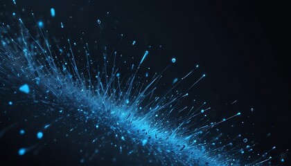 Blue and white image of a blue and white line with a lot of blue dots