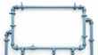 © GRAXO - AI illustration of water pipe frame with white background