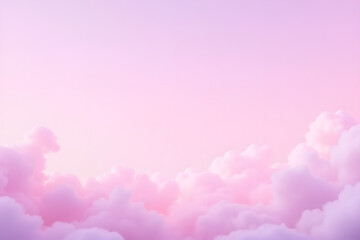 Wall Mural - a soft, dreamy sky with a gradient of pink and purple hues, featuring wispy white clouds