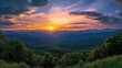 © bangsol - Majestic Sunset Over the Blue Ridge Mountains