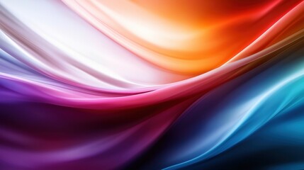 Wall Mural - vibrant abstract colorful flowing fabric waves