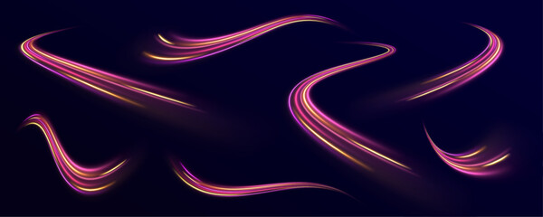 Wall Mural - fast data transfer acceleration visualized as swirling energy spirals. neon fire flare traces and sp