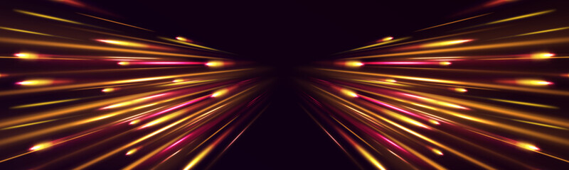 Wall Mural - abstract neon light rays background. a colorful motion background of city light trails. purple glowi