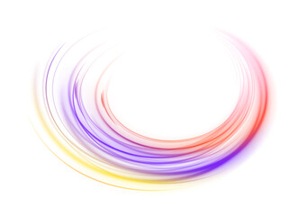 Wall Mural - fire and light paths twist and swirl in transparent png format. optic fiber-like glowing curves add 