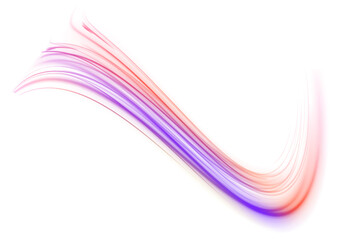 Wall Mural - abstract high-speed motion: colorful data stripes, expressway headlights, and city light trails with