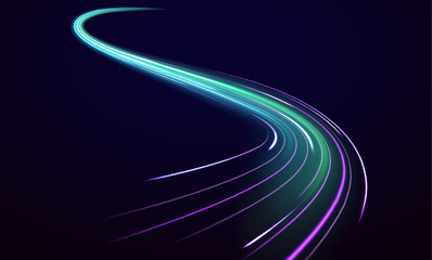 Wall Mural - shining round frames and light circles create magical energy effects. light tunnels and glowing spir