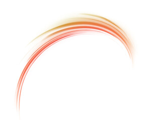 Wall Mural - glowing semicircular waves and light swirls in transparent png format. soft motion and elegant curve