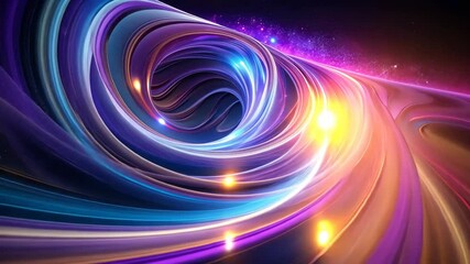 Wall Mural - mesmerizing cosmic vortex of vibrant colors and swirling energy in a seamless loop.