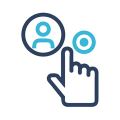 Leinwandbilder - Click Interaction Icon Representing User Behavior and Digital Engagement