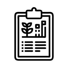 Aufkleber - Farming Clipboard Icon Representing Agricultural Planning and Farm Management
