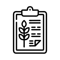 Aufkleber - Farming Clipboard Icon Representing Agricultural Planning and Farm Management