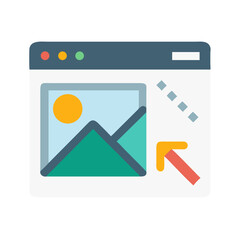 Poster - Image Editing Icon Representing Visual Content Creation