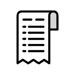 Poster - Long Receipt Icon Representing Transaction Record