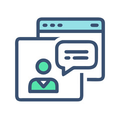 Fototapete - Messaging Interface Icon Representing User Engagement