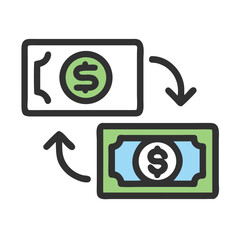 Poster - Money Exchange Icon Representing Currency Transfer