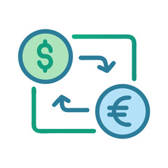 Poster - Money Exchange Icon Representing Currency Transfer