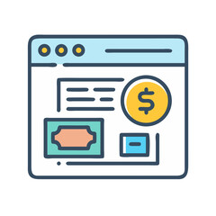Poster - Payment Interface Icon Representing Monetized Transactions