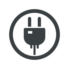 Poster - Power Plug-in Circle Icon Representing Electric Connection