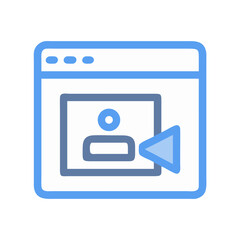 Fototapete - Video Frame Icon Representing Online Video Editor