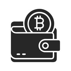 Poster - Wallet with Bitcoin Icon Representing Crypto Wallet