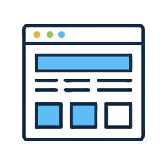 Leinwandbilder - Website Template Icon Representing Web Page Layout