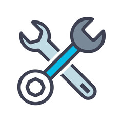 Poster - Wrench Tool Icon Representing Mechanical Labor