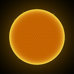 Wall Mural - image of the sun star in black space